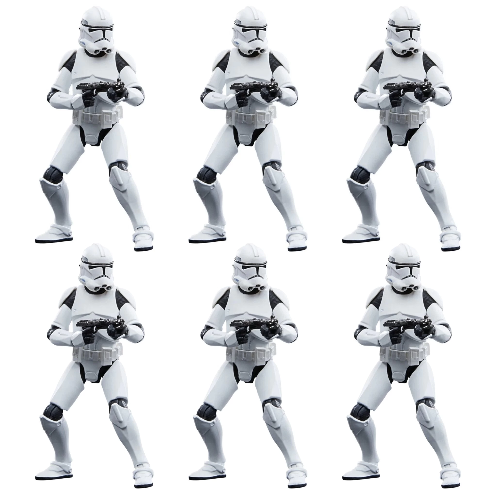 Hasbro Star Wars The Vintage Collection Clone Trooper (Phase 2 Armor) ARMY BUILDER SET OF 6 2 Hasbro Star Wars The Vintage Collection Clone Trooper (Phase 2 Armor) ARMY BUILDER SET OF 6 - Image 2