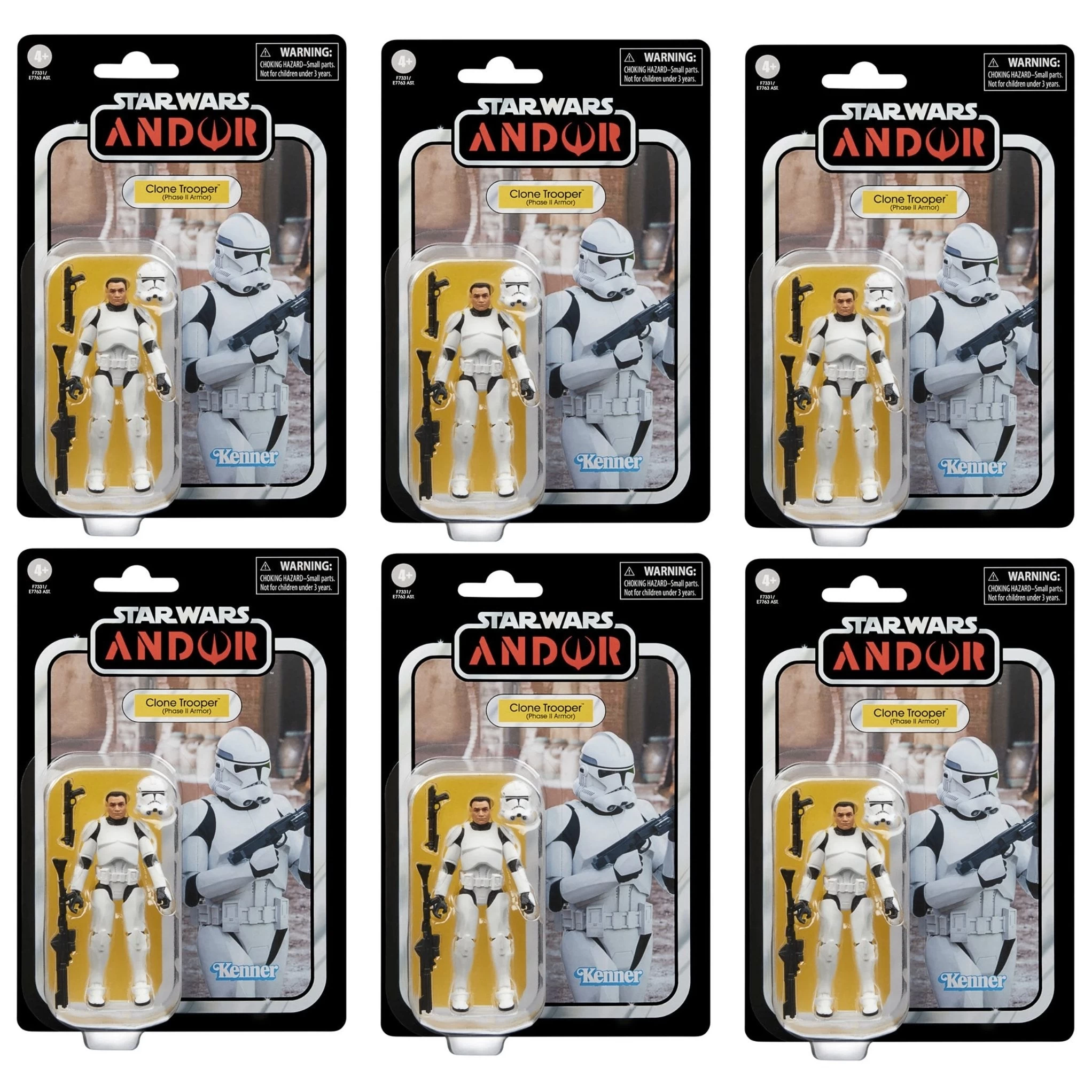 Hasbro Star Wars The Vintage Collection Clone Trooper (Phase 2 Armor) ARMY BUILDER SET OF 6 1 Hasbro Star Wars The Vintage Collection Clone Trooper (Phase 2 Armor) ARMY BUILDER SET OF 6