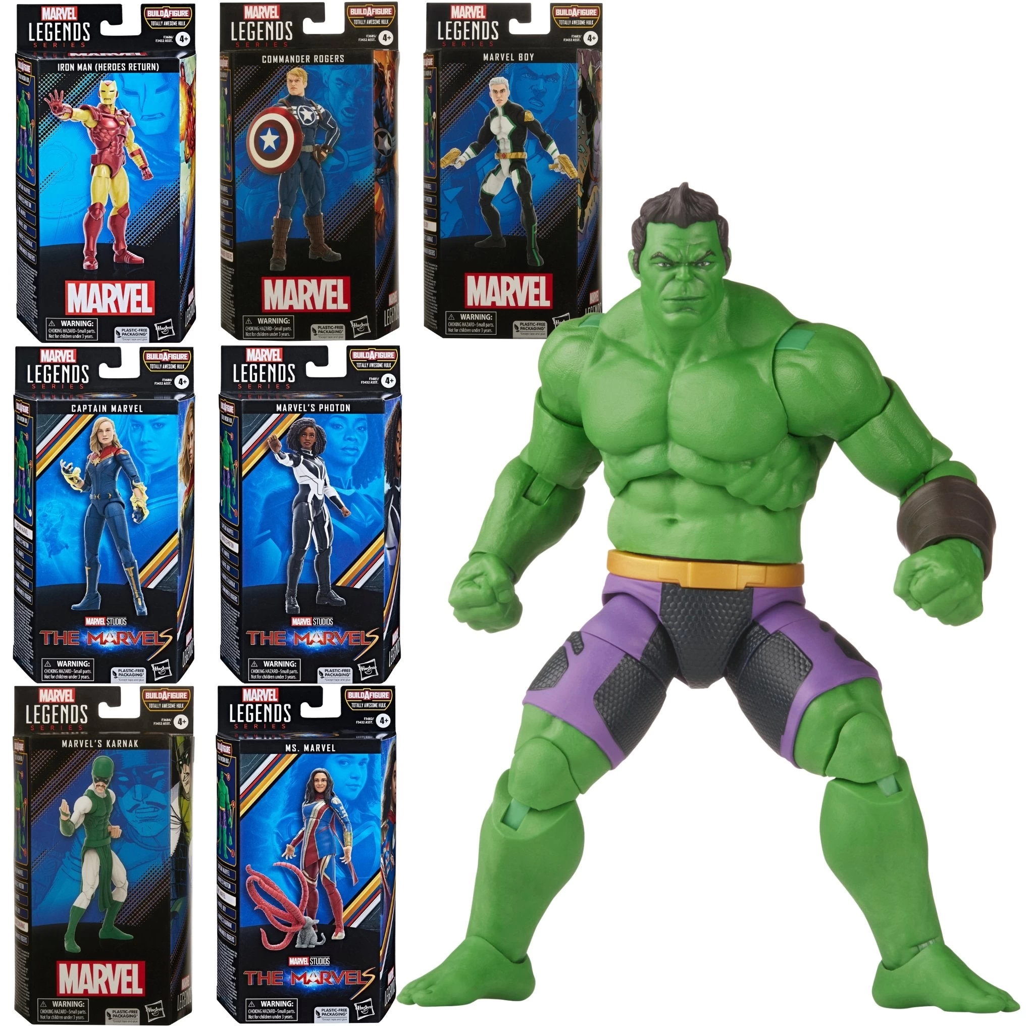 Hasbro Marvel Legends The Marvel's COMPLETE SET OF 7 (Amadeus Cho Hulk BAF) 1 Hasbro Marvel Legends The Marvel's COMPLETE SET OF 7 (Amadeus Cho Hulk BAF)