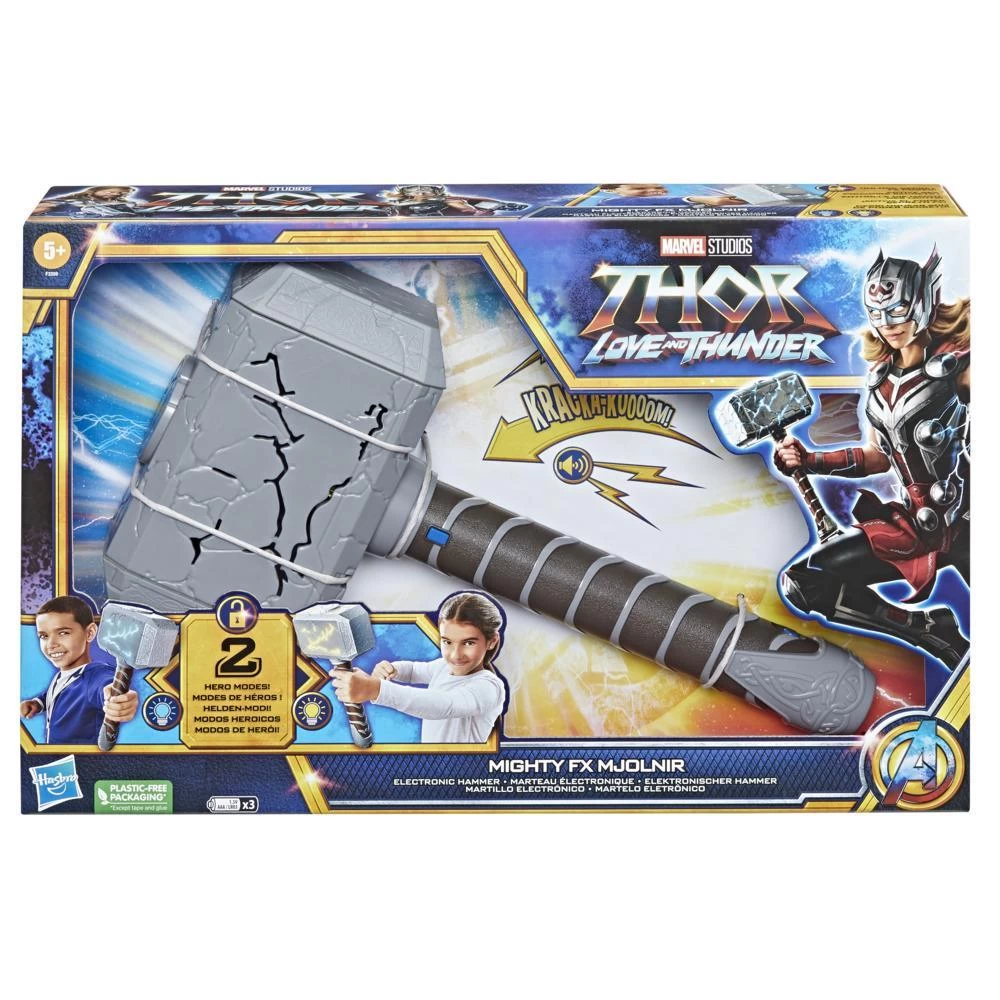 Hasbro Marvel Studios’ Thor: Love And Thunder Mighty FX Mjolnir Electronic Hammer 1 Hasbro Marvel Studios’ Thor: Love And Thunder Mighty FX Mjolnir Electronic Hammer