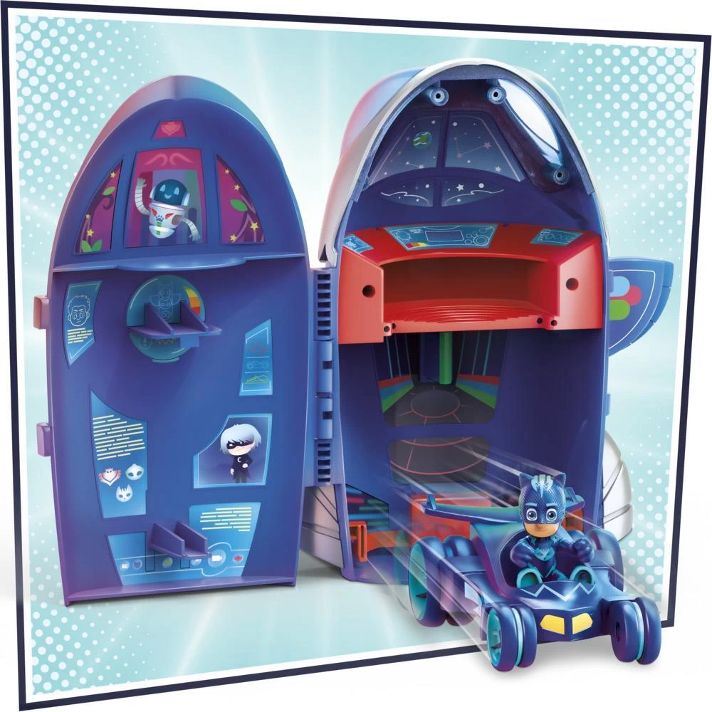 Hasbro PJ Masks 2-in-1 HQ Playset, Headquarters And Rocket Preschool Toy 2 Hasbro PJ Masks 2-in-1 HQ Playset, Headquarters And Rocket Preschool Toy - Image 2