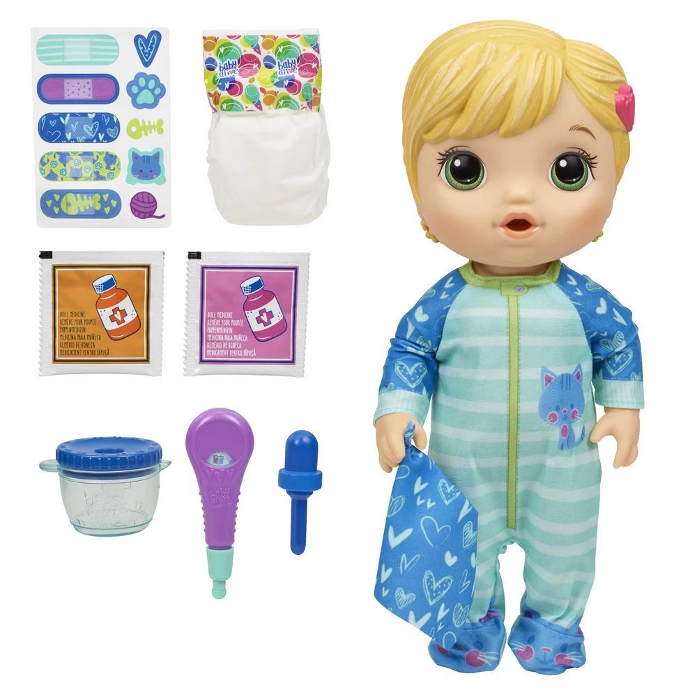 Hasbro BABY ALIVE Mix My Medicine Baby Doll In Kitty-Cat Pajamas