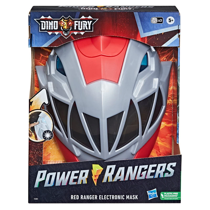 Hasbro POWER RANGERS Dino Fury Red Ranger Electronic Mask Roleplay Toy 1 Hasbro POWER RANGERS Dino Fury Red Ranger Electronic Mask Roleplay Toy