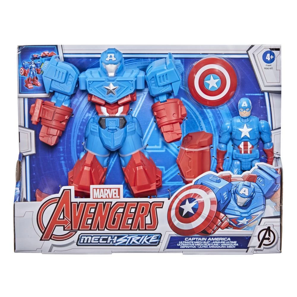 Hasbro Marvel Avengers Mech Strike 8-inch Action Figure Ultimate Mech Suit CAPTAIN AMERICA 3 Hasbro Marvel Avengers Mech Strike 8-inch Action Figure Ultimate Mech Suit CAPTAIN AMERICA - Image 3