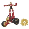 Hasbro Marvel Bend And Flex Flex Rider Iron Man Action Figure Toy