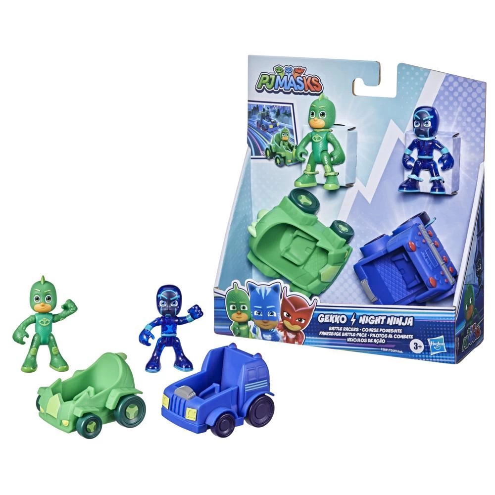 Hasbro PJ Masks Gekko Vs Night Ninja Battle Racers Toy 4 Hasbro PJ Masks Gekko Vs Night Ninja Battle Racers Toy - Image 4