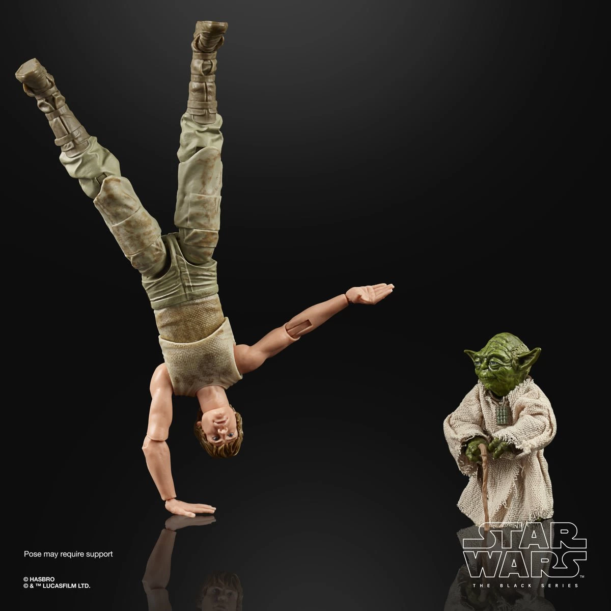 Hasbro Star Wars Black Series 40th Anniversary Deluxe Luke Skywalker & Yoda (Jedi Training) 2-Pack 2 Hasbro Star Wars Black Series 40th Anniversary Deluxe Luke Skywalker & Yoda (Jedi Training) 2-Pack - Image 2