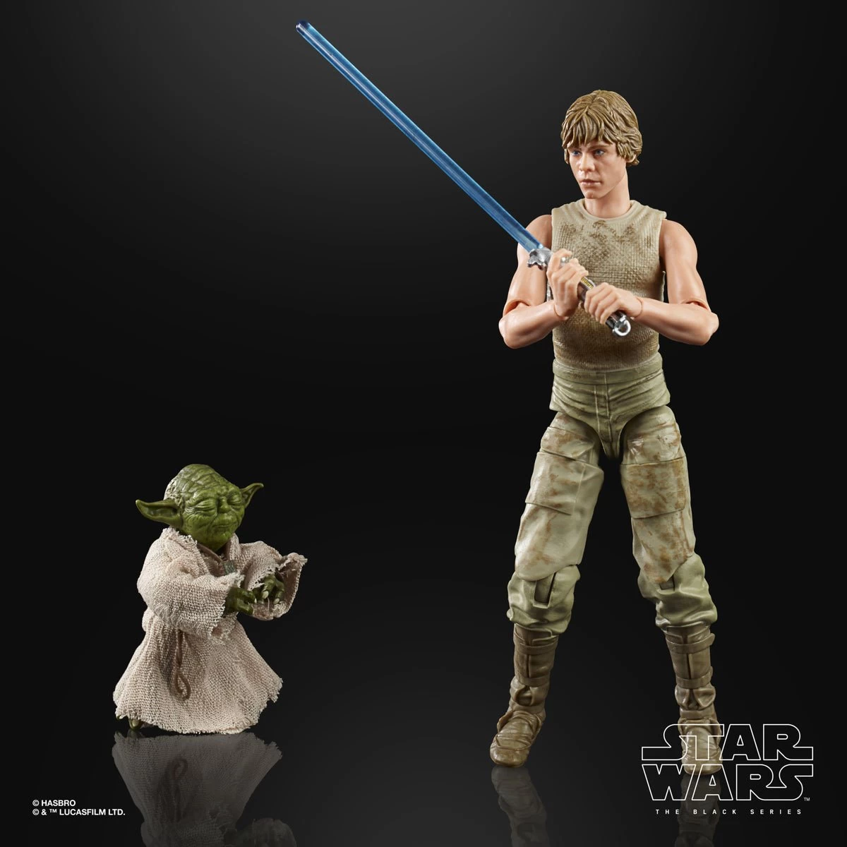 Hasbro Star Wars Black Series 40th Anniversary Deluxe Luke Skywalker & Yoda (Jedi Training) 2-Pack 4 Hasbro Star Wars Black Series 40th Anniversary Deluxe Luke Skywalker & Yoda (Jedi Training) 2-Pack - Image 4