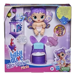 Hasbro Baby Alive Glo Pixies Minis Doll, Plum Rainbow